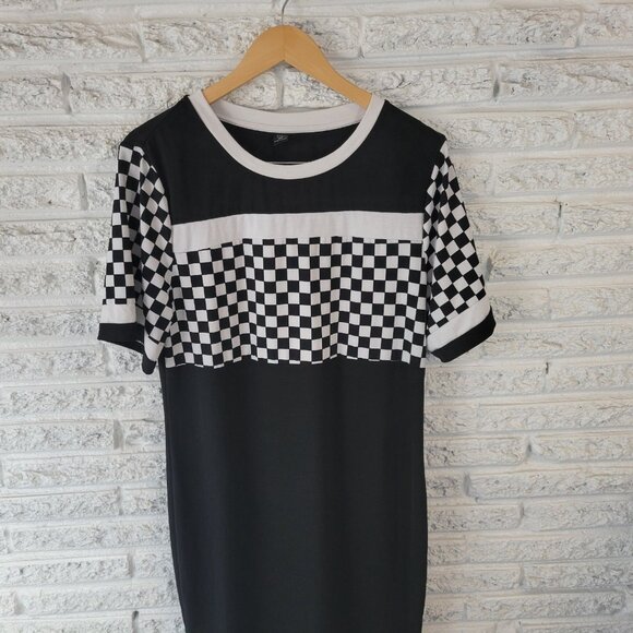 Shein Curve Womens Dress 2XL Plus Mini Short Sleeve Poly Blend Black PLA22XE - Picture 4 of 11